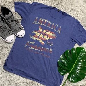 🌺anvil America forever blue graphic tee size XL